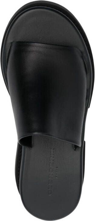 Clergerie Faith platform leather sandals Black
