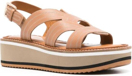 Clergerie Fresia 55mm leather sandals Brown
