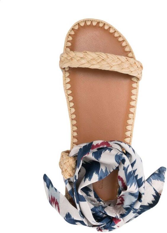 Clergerie Isadora tie-fastening sandals Brown
