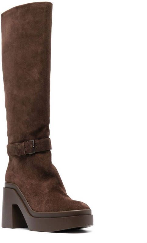 Clergerie Ninon 100mm high heel boots Brown