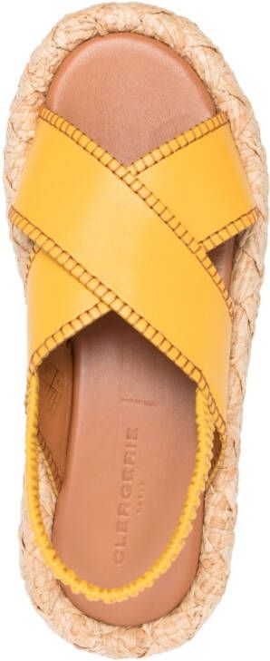 Clergerie open-toe leather sandals Yellow