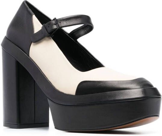 Clergerie platform panelled pumps Black