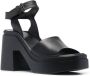 Clergerie platform sole leather sandals Black - Thumbnail 2