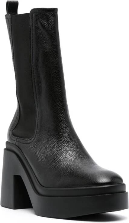Clergerie round-toe 115mm leather boots Black