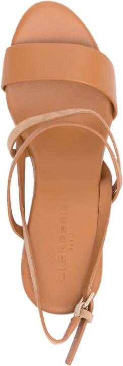 Clergerie Vogue 65mm leather sandals Brown