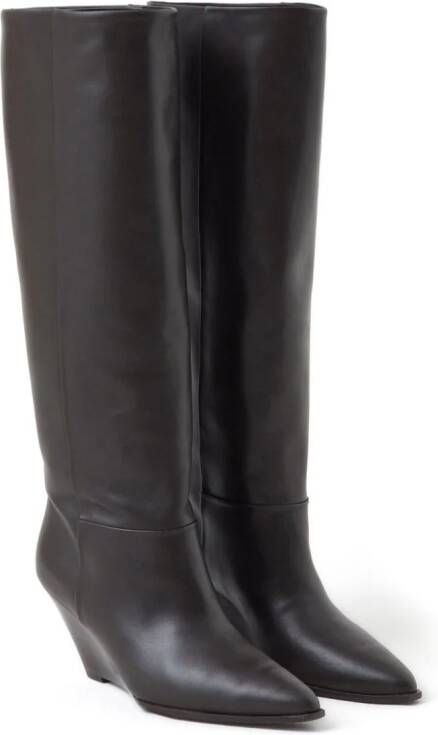 Closed 70mm wedge boots Brown