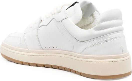 Closed low-top lace-up sneakers White