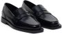 Closed square-toe leather loafers Black - Thumbnail 2