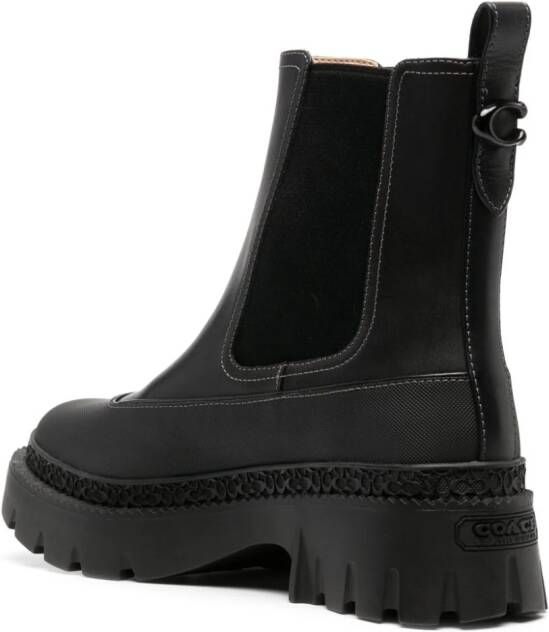Coach 40mm leather Chelsea boots Black