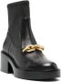 Coach 75mm chain-link detailing leather boots Black - Thumbnail 2
