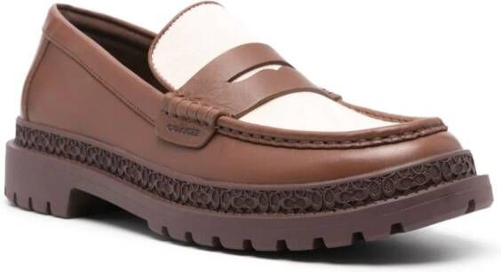 Coach Cooper leather loafers Brown