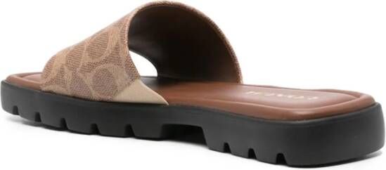 Coach Florence leather sandals Brown