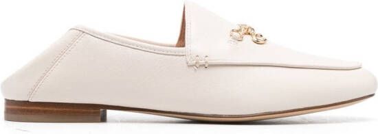 Coach Hannah chain-strap leather loafers Neutrals