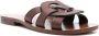 Coach Issaa leather flat sandals Brown - Thumbnail 2