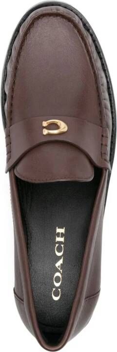 Coach Jolene leather loafers Brown