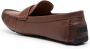 Coach logo-plaque leather loafers Brown - Thumbnail 3