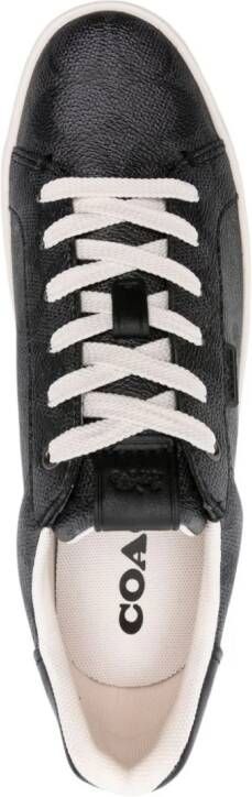 Coach logo-print leather sneakers Black