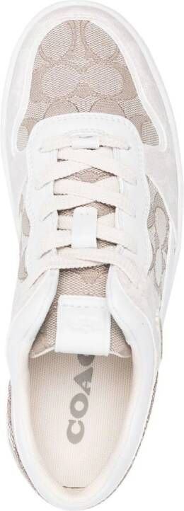 Coach monogram-print lace-up sneakers Neutrals