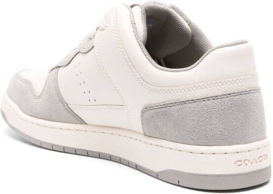 Coach panelled suede leather sneakers Neutrals
