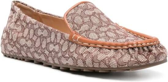 Coach Ronnie monogram-jacquard loafers Brown