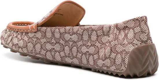 Coach Ronnie monogram-jacquard loafers Brown