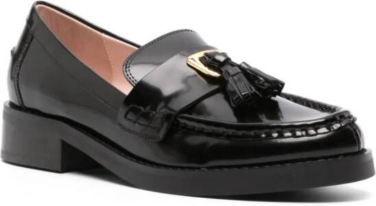 Coccinelle 35mm tassel-detail leather loafers Black