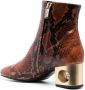 Coliac snakeskin-print ankle boots Brown - Thumbnail 3