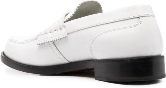 college debossed-logo loafers White