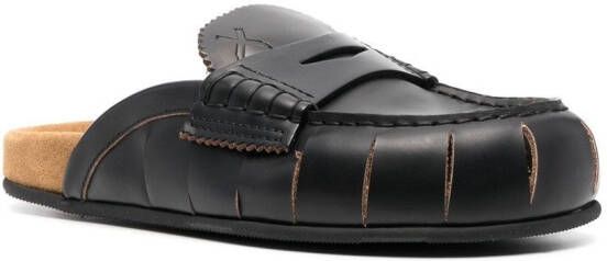 college penny slot 20mm slippers Black