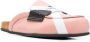 College slip-on leather mules Pink - Thumbnail 2