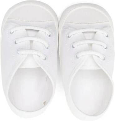 Colorichiari contrasting-toecap twill sneakers White