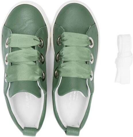 Colorichiari lace-up leather sneakers Green