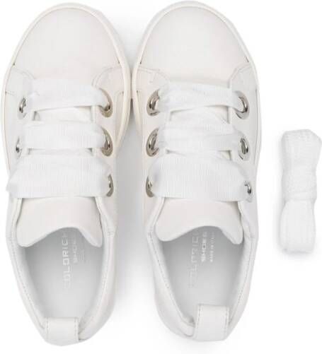 Colorichiari lace-up leather sneakers White