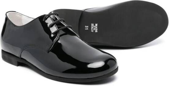 Colorichiari patent-leather brogue shoes Black