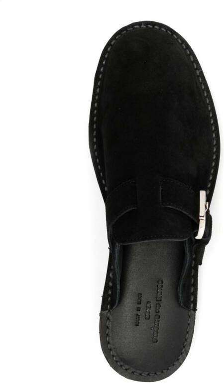 Comme des Garçons Homme decorative-buckle leather slides Black