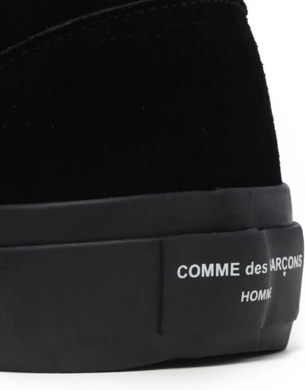 Comme des Garçons Homme logo-embossed suede sneakers Black