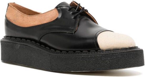 Comme des Garçons Homme Plus colour-block leather oxford shoes Black