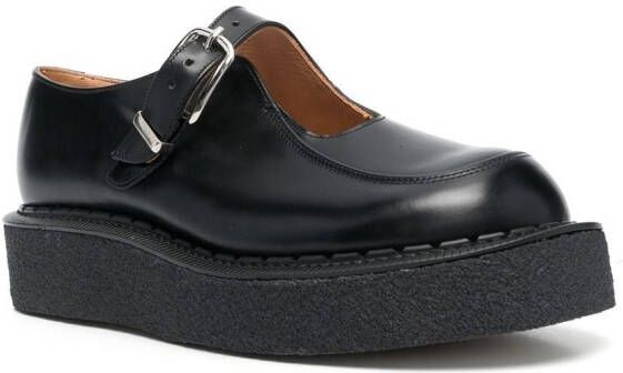 Comme des Garçons Homme Plus cut-out leather monk shoes Black