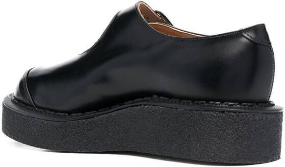 Comme des Garçons Homme Plus cut-out leather monk shoes Black