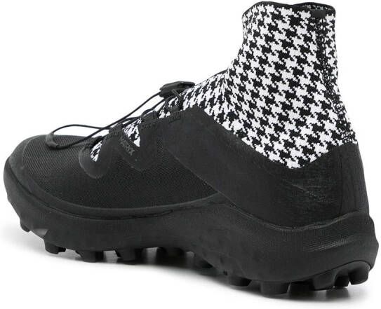 Comme Des Garçons houndstooth-print slip-on sneakers Black