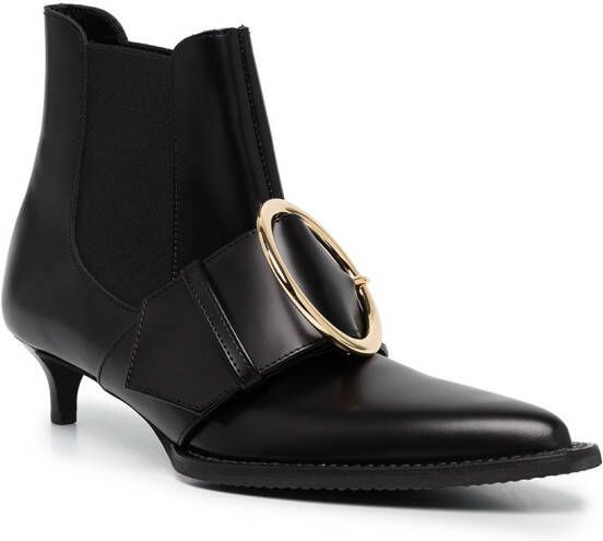 Comme Des Garçons oversized-buckle 40mm ankle boots Black