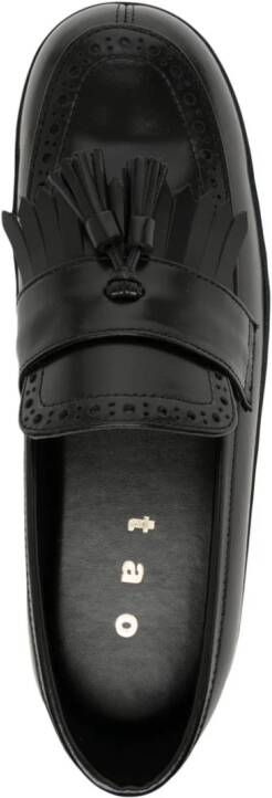 Comme des Garçons TAO stud-embellished leather loafer shoes Black