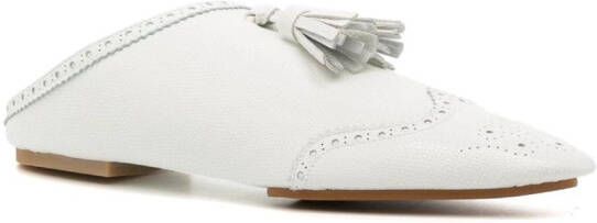 Comme des Garçons TAO Western-style leather slippers White