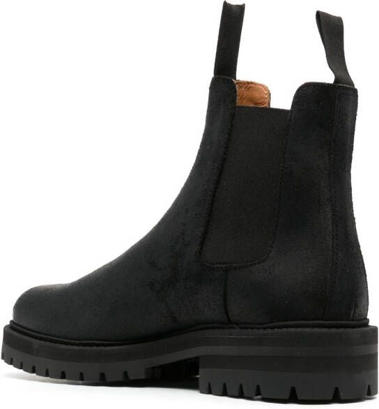 Common Projects Chelsea suede ankle boots Black