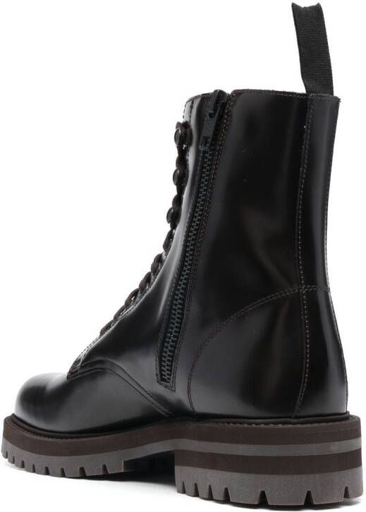 Common Projects Combat lace-up ankle boots Brown