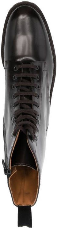 Common Projects lace-up fastening combat boots Brown