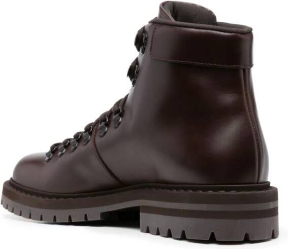 Common Projects lace-up leather ankle boots Brown