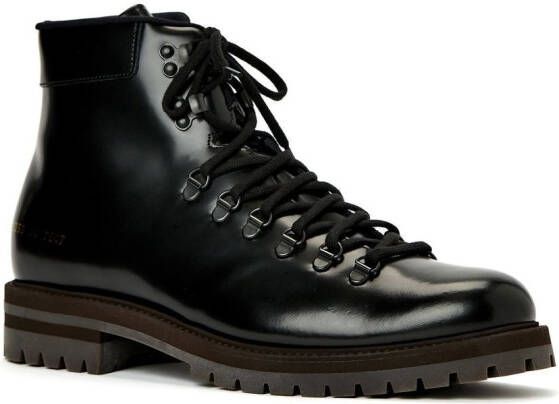 Common Projects lace-up leather boots Black