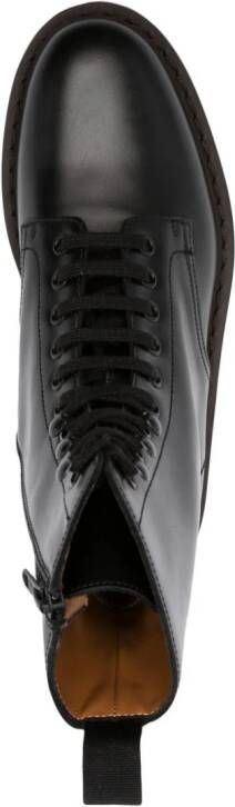 Common Projects lace-up leather combat boots Black