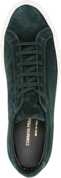 Common Projects lace-up suede sneakers Green